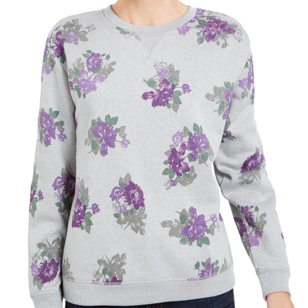 Karen Scott Floral Print Sweatshirt